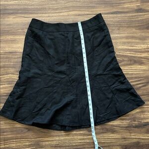 LOFT Black Flared A-Line Skirt